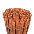 4' x 50' Roll Snow & Sand Barrier & Landscape Edging (Redwood Stained) (Wood Fence