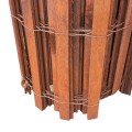 4' x 50' Roll Snow & Sand Barrier & Landscape Edging (Redwood Stained) (Wood Fence