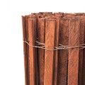 4' x 50' Roll Snow & Sand Barrier & Landscape Edging (Redwood Stained) (Wood Fence