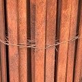 4' x 50' Roll Snow & Sand Barrier & Landscape Edging (Redwood Stained) (Wood Fence